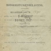 Kenteken: A 27241; Belastingkaart juli-september 1937, schenking A. van Drooge