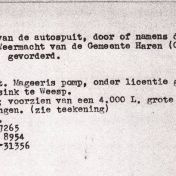 Kenteken: A 31356; Gegevens uit Gemeentearchief Haren, foto: W. Schuitema