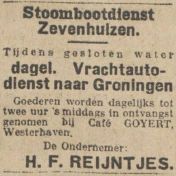 Kenteken: A 13805; Nieuwsblad van het Noorden, 03-01-1928, foto: H. E. Boonstra