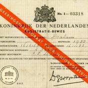 Kenteken: A 33050; Registratiebewijs Graham 1933, foto: H. J. Dijkhuizen