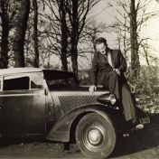 Kenteken: A 24309; Jan Teuben op de Opel 6, foto: C. Teuben