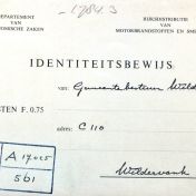 Kenteken: A 17025; Distributiekaart, foto: W. Schuitema