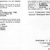 Kenteken: A 3219; Ontheffingsbewijs Kaiser Frazer van de Rijksverkeersinspectie ten name van Tjerk Bente Iest, Directeur Wijnhandel, 22-04-1949, foto: Conam