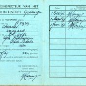 Kenteken: A 5939; 2e Keuringsbewijs, foto: H.J. Dijkhuizen