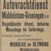 Kenteken: A 11684; Advertentie Nieuwsblad v/h Noorden, 1926 foto: H. E. Boonstra