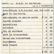 Kenteken: A 24881; Bijlage bij nota A. Loer voor het gebruik van zijn TWN motor door de N.B.S. uit archief van het Militair Gezag, Provinciale Militaire Commissaris, 30-08-1945 (63-167)