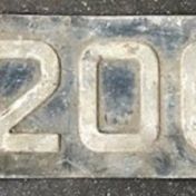 Kenteken: A 2067; Kentekenplaat, teruggevonden tijdens opruimwerkzaamheden, foto: A. D. den Hartogh