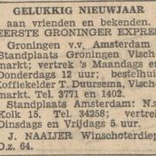 Kenteken: A 19700; Nieuwsblad van het Noorden, december 1931, foto: H. E. Boonstra