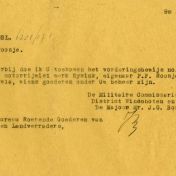 Kenteken: A 30498; Vorderingsbewijs Eysink uit het archief van het Militair Gezag, DMC Winschoten, 09-08-1945 (67-84)