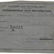 Kenteken: A 34221; Nummerbewijs, foto:A. ten Brink