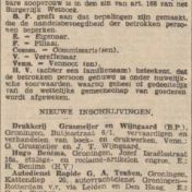 Kenteken: A 23742; Nieuwsblad v/h Noorden, 4-4-1936 foto: H. E. Boonstra