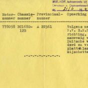 Kenteken: A 22361; Correspondentie over de Chevrolet truck uit het archief van het Militair Gezag, DMC Groningen, 21-06-1945 (65-48)