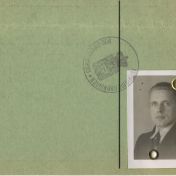 Kenteken: A 38478; Achterkant rijbewijs 1943, foto: A. Wildeman