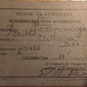 Kenteken: A 41416; Nummerbewijs, foto: A. D. den Hartogh