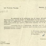 Kenteken: A 28337; Correspondentie over de Chevrolet uit archief van het Militair Gezag, DMC Veendam, 29-06-1945 (66-69)