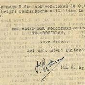 Kenteken: A 10157; Correspondentie over de Plymouth uit het archief van het Militair Gezag, Provinciale Militaire Commissaris, 19-07-1945 (63-167)