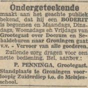 Kenteken: A 17010; Advertentie Nieuwsblad van het Noorden, 1930 foto: H. E. Boonstra