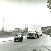 Kenteken: A 32705; Harley Davidson,  Betonwerken VAM ca. 1951, foto: archief Dienst Openbare Werken (1485)