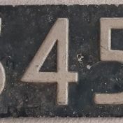 Kenteken: A 34528; Kentekenplaat A-34528 uit de collectie van M.L. Kruijthof, deze is aangepast voor hergebruik