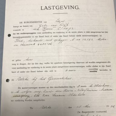 Kenteken: A 12543; Lastgeving uit archief Gemeente Leens (1256), foto: R. Mulder