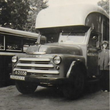Kenteken: A 21558; Dodge veewagen ca. 1950, foto: E. Beertema