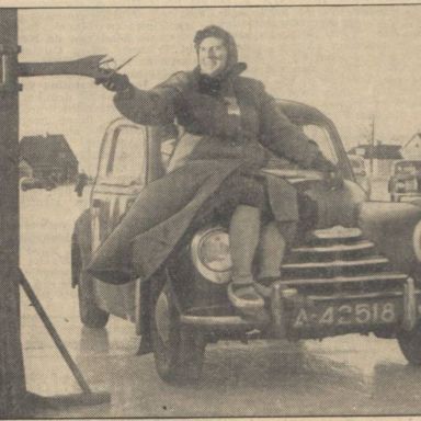 Kenteken: A 42518; Skoda,  Nieuwsblad van het Noorden, 03-02-1954