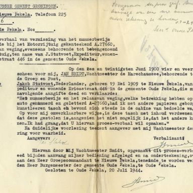 Kenteken: A 27660; Bijlage bij de registers van afgifte van nummerbewijzen (800-6159)