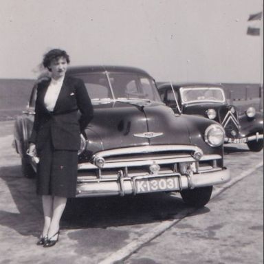 Kenteken: A 49119; Citroën TA, onbekende lokatie, ca. 1950, foto: collectie Fam. Timmerman