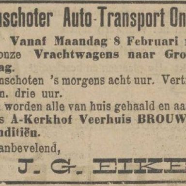 Kenteken: A 3394; Nieuwsblad van het Noorden, 06-02-1926, foto: H. E. Boonstra