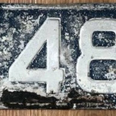 Kenteken: A 24873; Kentekenplaat, collectie Bob Eefting
