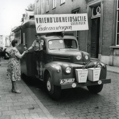 Kenteken: A 31487; Ford, Pelsterstraat, Groningen, september 1952 (2138-2933)