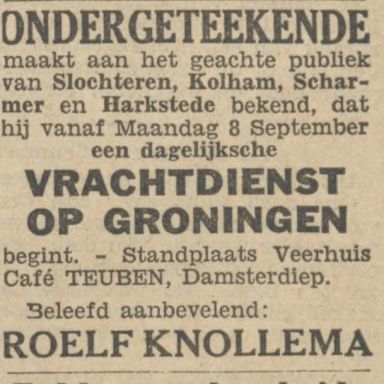 Kenteken: A 17871; Advertentie Nieuwsblad van het Noorden, 06-09-1930