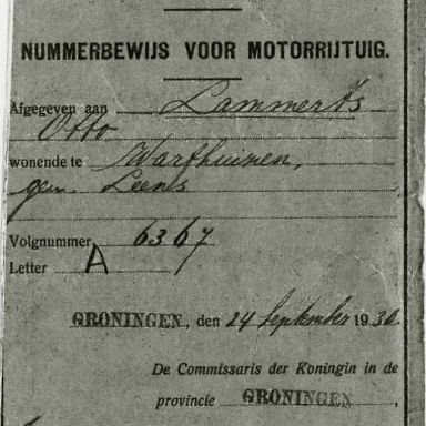 Kenteken: A 6367; foto: J. E. Lammerts