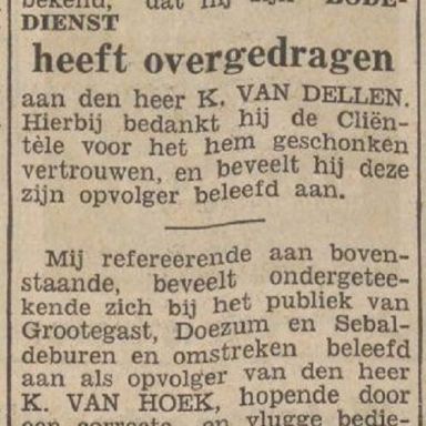Kenteken: A 28075; Nieuwsblad van het Noorden, 15-05-1937, foto: H. E. Boonstra