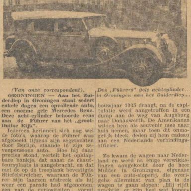 Kenteken: A 21988; Mercedes 500 Nürburg, Het Parool 01-07-1947