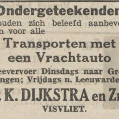 Kenteken: A 18133; Advertentie Nieuwsblad van het Noorden, 4-9-1930 foto: H. E. Boonstra