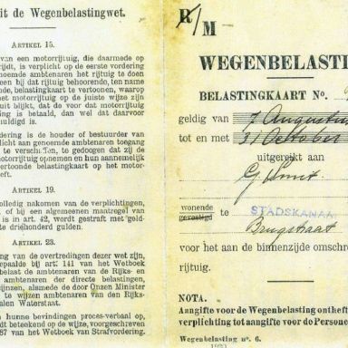 Kenteken: A 19450; Wegenbelastingkaart 1931, foto: G. Smit