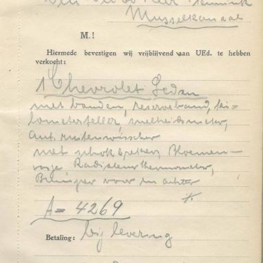 Kenteken: A 4269; foto: archief firma Wander