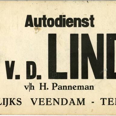 Kenteken: A 29603; Bodebord J. v.d. Linde uit archief fa. J.M. Meihuizen (1865-2246)