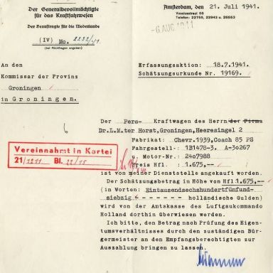 Kenteken: A 30267; Schätzungsurkunde uit archief Provinciaal bestuur van Groningen (1776-7937)