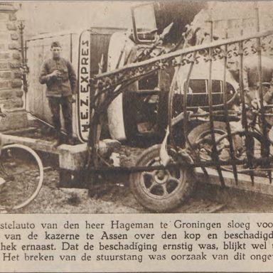 Kenteken: A 26055; Studebaker vrachtwagen, foto: "Het Noorden in Woord en Beeld" 16-04-1937