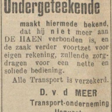 Kenteken: A 9819; Advertentie Nieuwsblad v/h Noorden, 10-02-1932.  foto: H. E. Boonstra