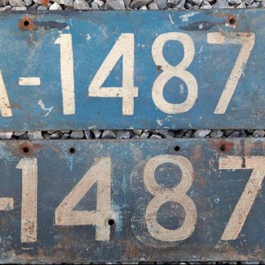 Kenteken: A 14871; Kentekenplaten, foto: T. Groenewold