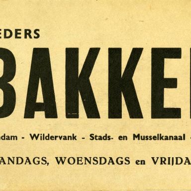 Kenteken: A 19316; Bodebord Gebrs. Bakker uit archief fa. J.M. Meihuizen (1865-2246)
