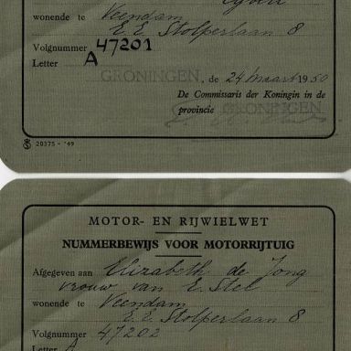 Kenteken: A 47201; Nummerbewijzen, bijlage bij de registers van afgifte van nummerbewijzen (800-6159)