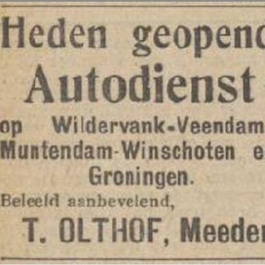 Kenteken: A 20591; Advertentie Nieuwsblad v/h Noorden, 1932 foto: H. E. Boonstra