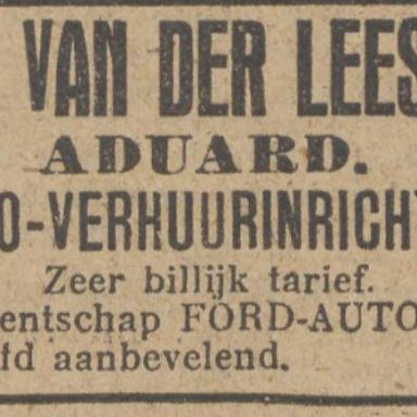 Kenteken: A 3443; Nieuwsblad van het Noorden, 15-10-1920