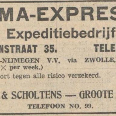 Kenteken: A 20595; Advertentie Nieuwsblad v/h Noorden, 1932 foto: H. E. Boonstra
