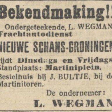 Kenteken: A 15728; Advertentie Nieuwsblad van het Noorden 1928, foto: H. E. Boonstra