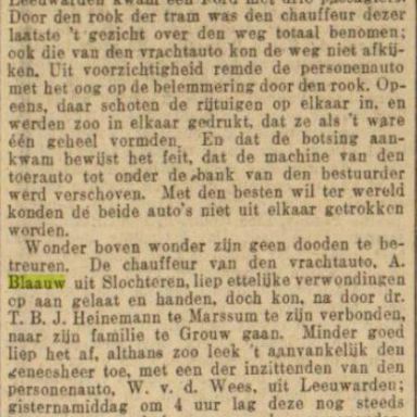 Kenteken: A 7070; Leeuwarder Courant 27-12-1923